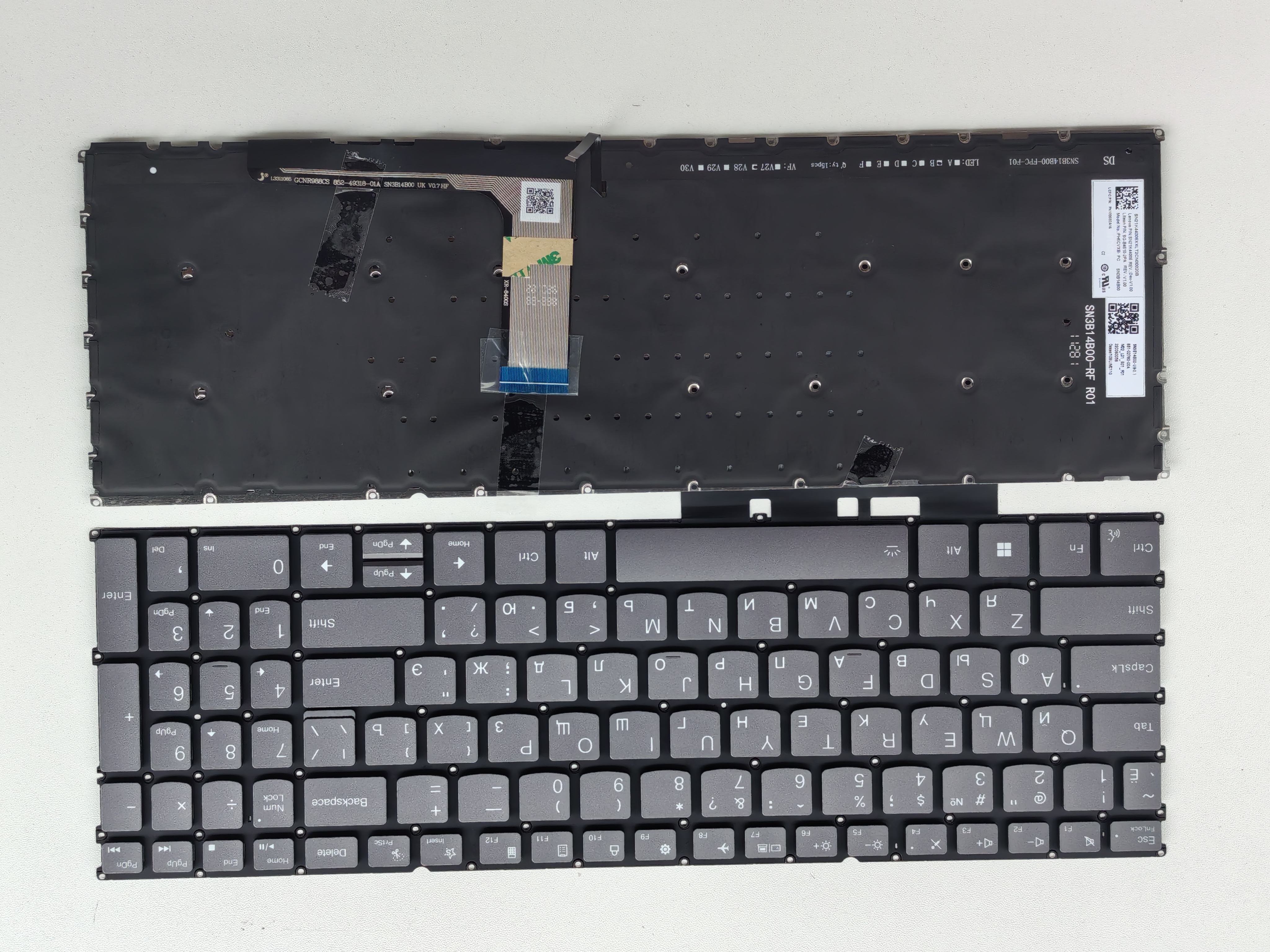 Picture of New Replacement Laptop Keyboard For LENOVO YOGA Pro 16s IRP8 IMH9 2023 2024 Talk button Grey Backlit RU Layout
